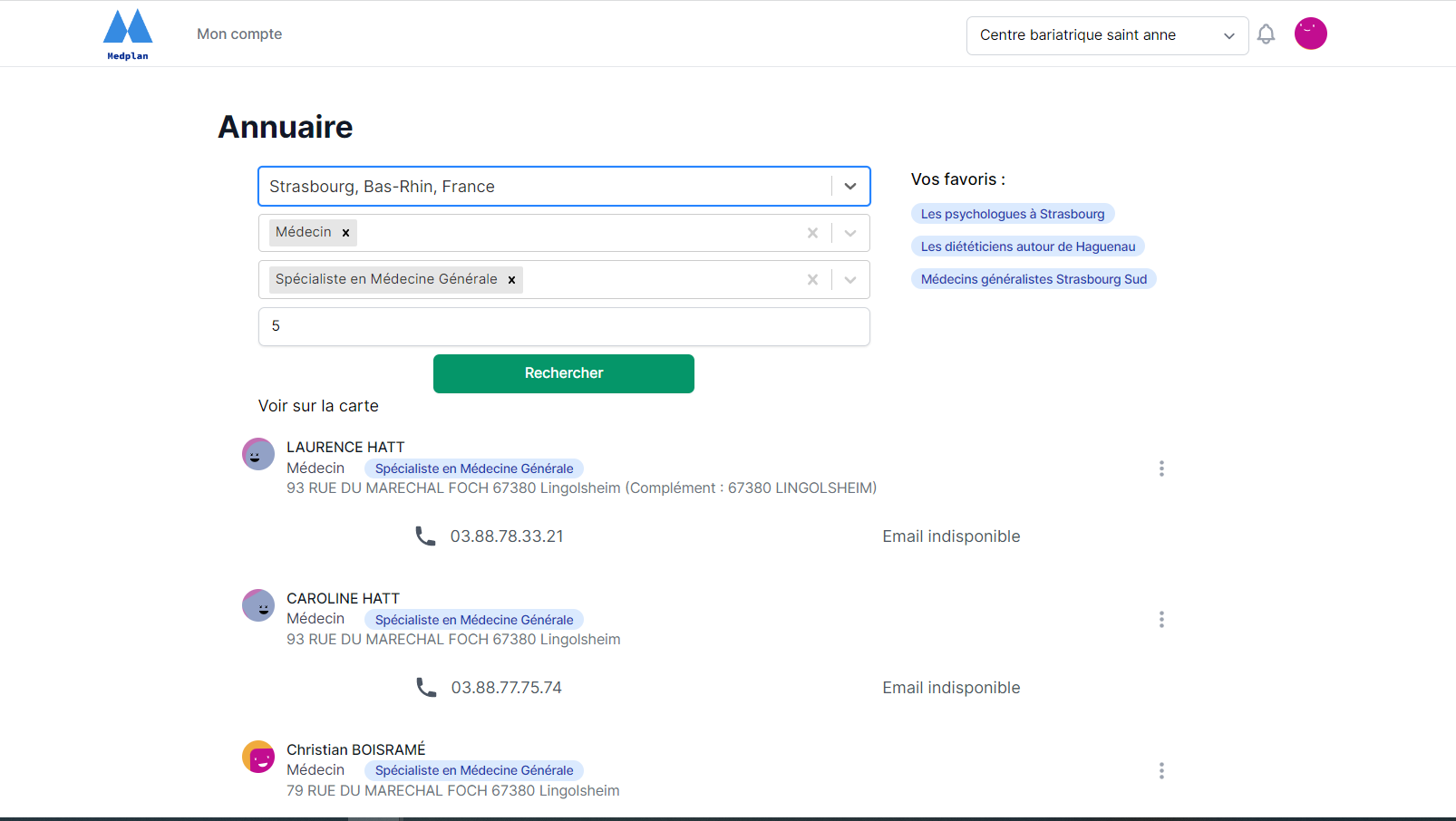 Customer profile user interface